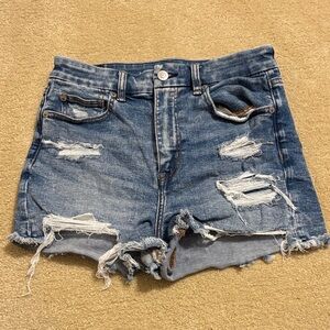 American Eagle Outfitters Ripped Blue Jean Shorts
